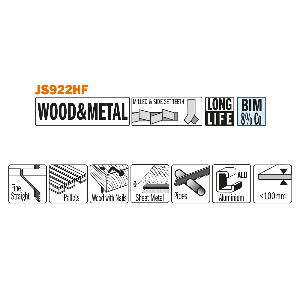 Lama per il taglio di legno con chiodi o metallo, metallo e alluminio
