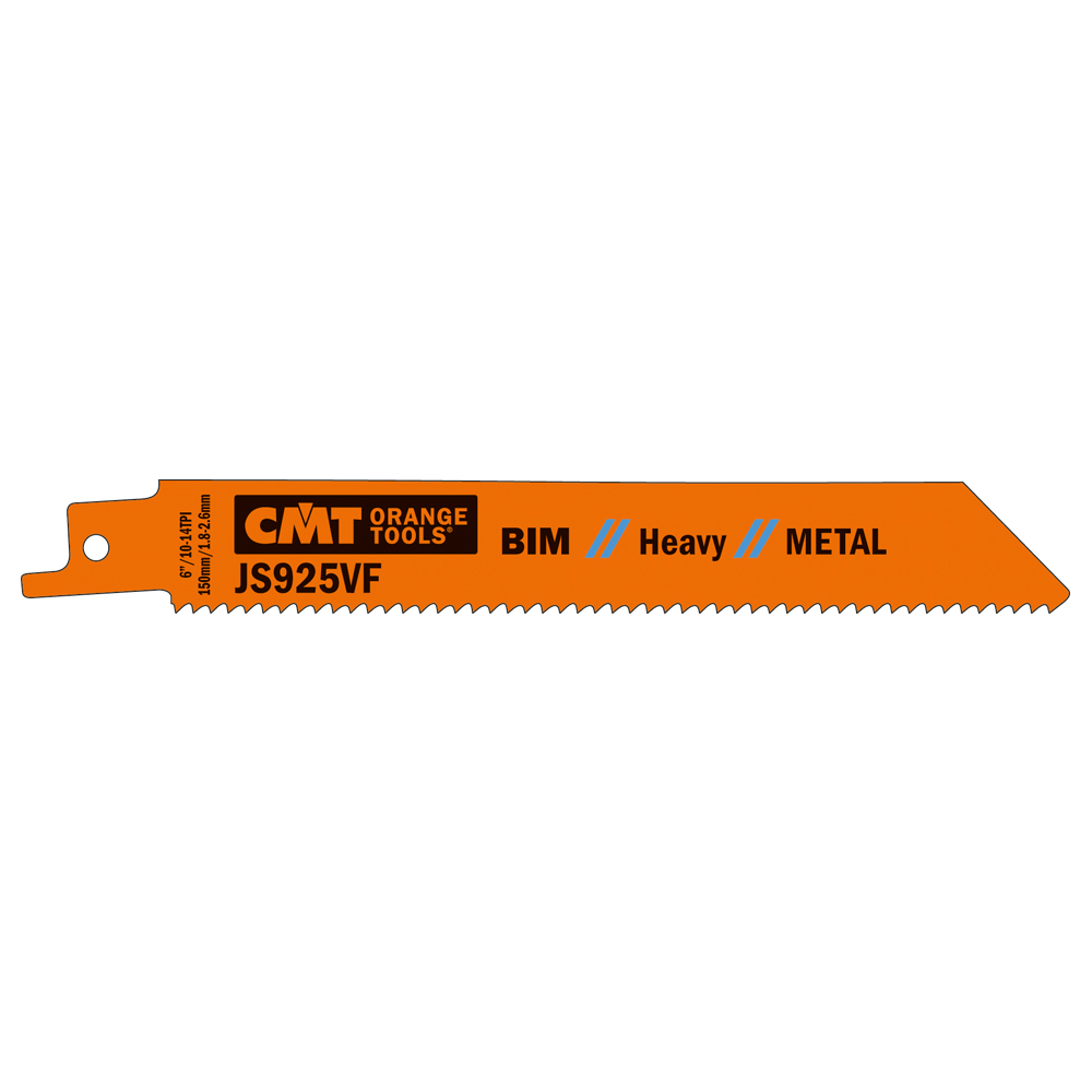 Reciprocating saw blade for cutting sheet metal, pipes and profiles