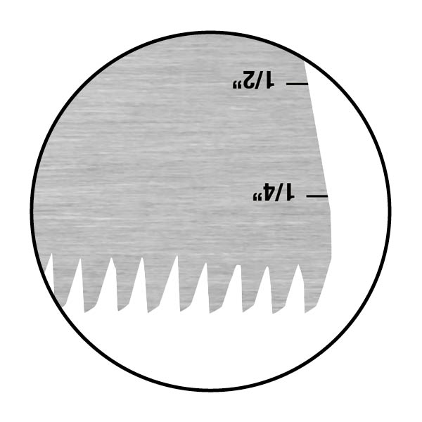 45mm Lama taglio di precisione a dentatura doppia &#39;Giapponese&#39; per legno. Long Life